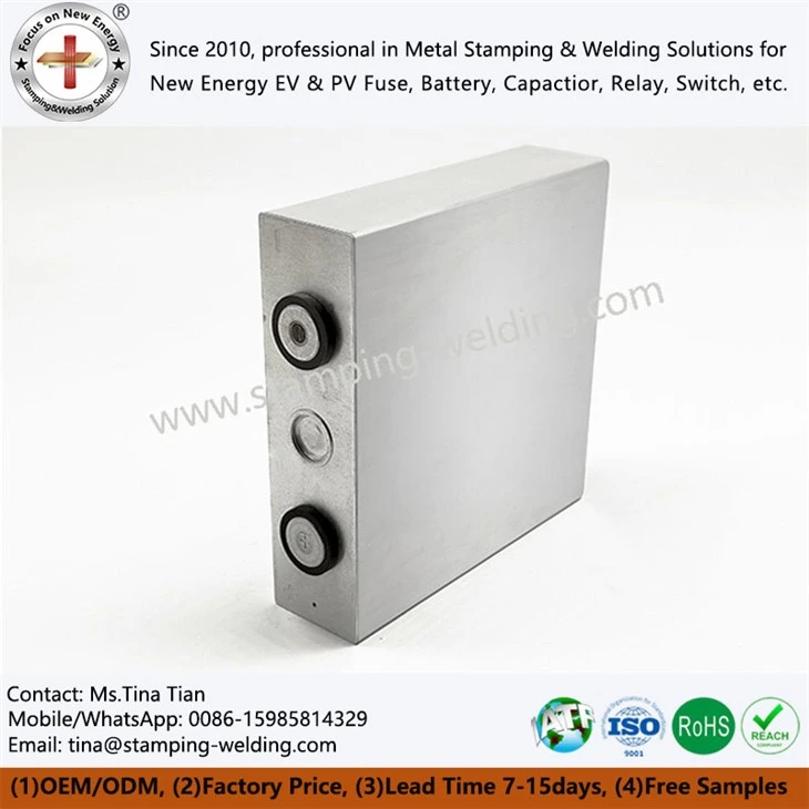Aluminum shell and cover to square power lithium battery